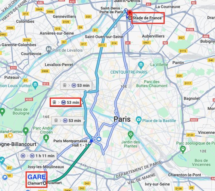 2 Pieces Lumineux Aux Portes De Paris Clamart Exterior photo